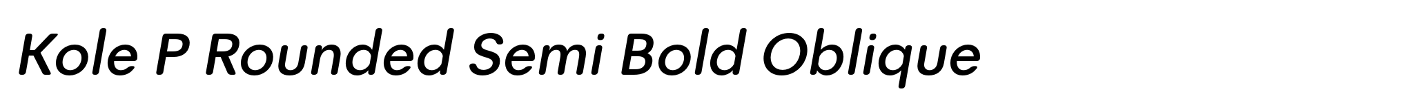 Kole P Rounded Semi Bold Oblique image